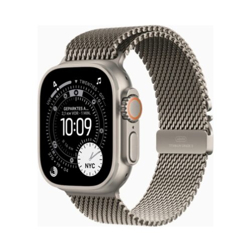 Apple Watch Ultra 3 (Series 11 2025) Gps +Cellular 49mm Natural Titanium Case με Natural Titanium Milanese Loop M Natural EU